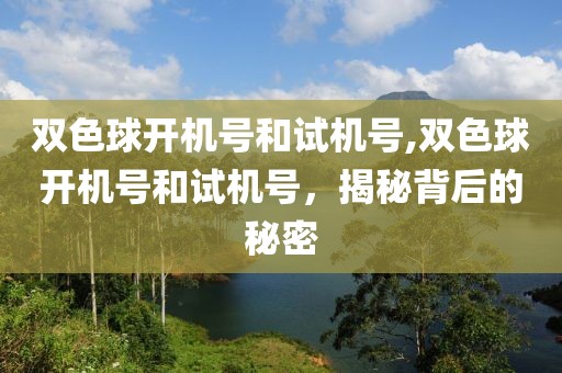 双色球开机号和试机号,双色球开机号和试机号，揭秘背后的秘密