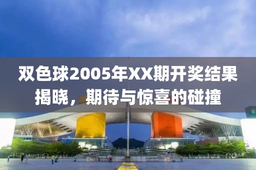 双色球2005年XX期开奖结果揭晓，期待与惊喜的碰撞